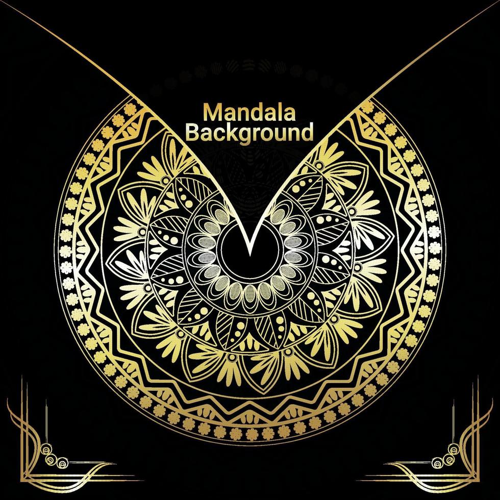 kreativer Hintergrund mit goldenem Mandala vektor