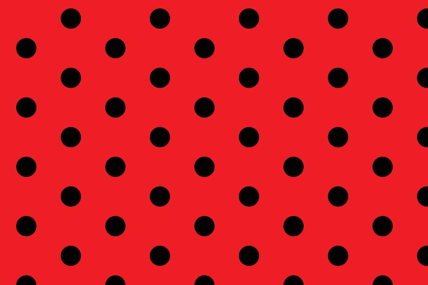 abstrakt schwarz Polka Punkte auf rot Hintergrund Muster Design. vektor