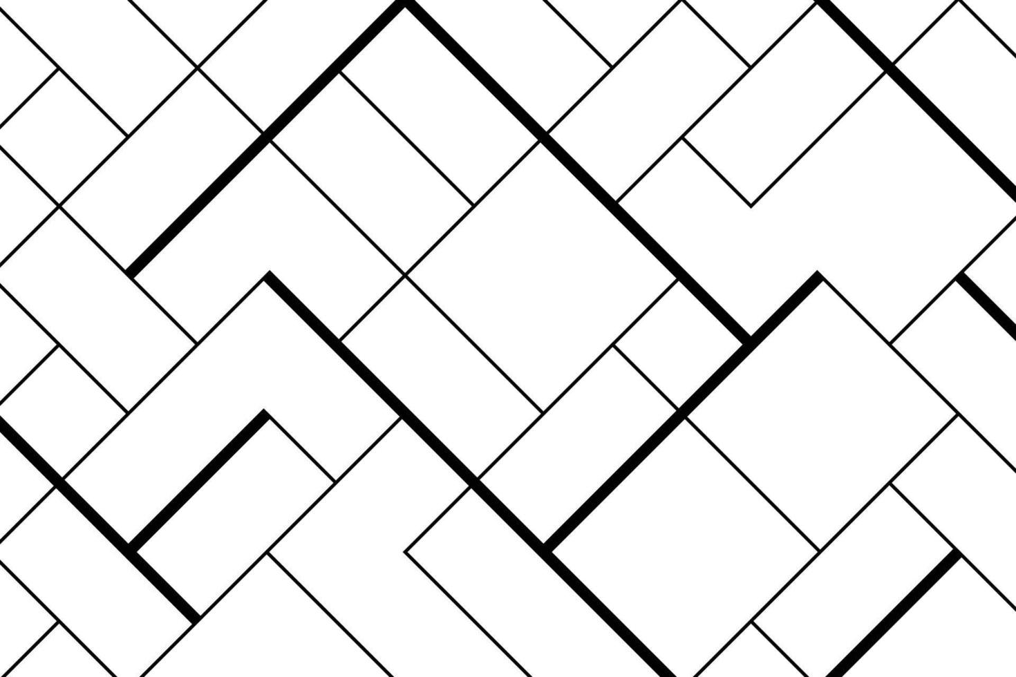 abstrakt mondrian diagonal schwarz Linie auf Weiß Hintergrund Muster Design zum Hintergrund, Papier. vektor