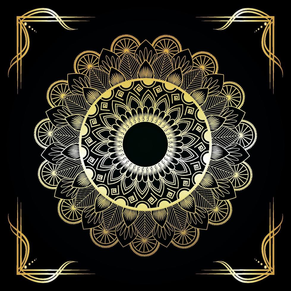 kreativer goldener Mandala-Hintergrund vektor