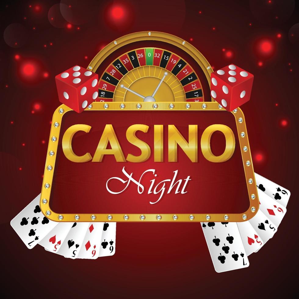 online casino med spelautomat och spelkort poker vektor