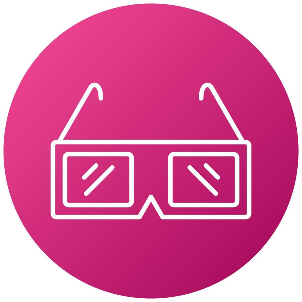 3D-Brille-Icon-Stil vektor