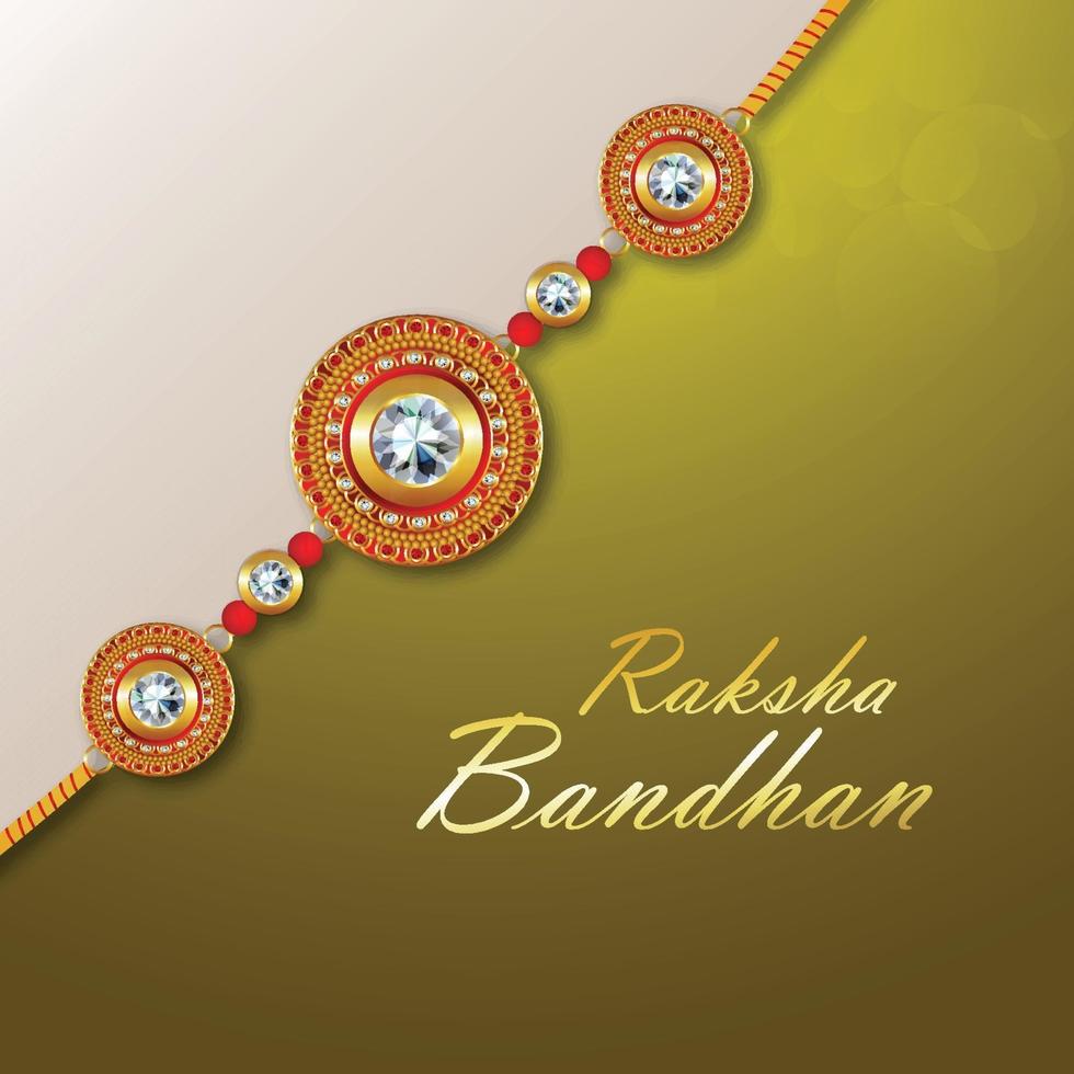 lycklig raksha bandhan festival av bror och syster vektor