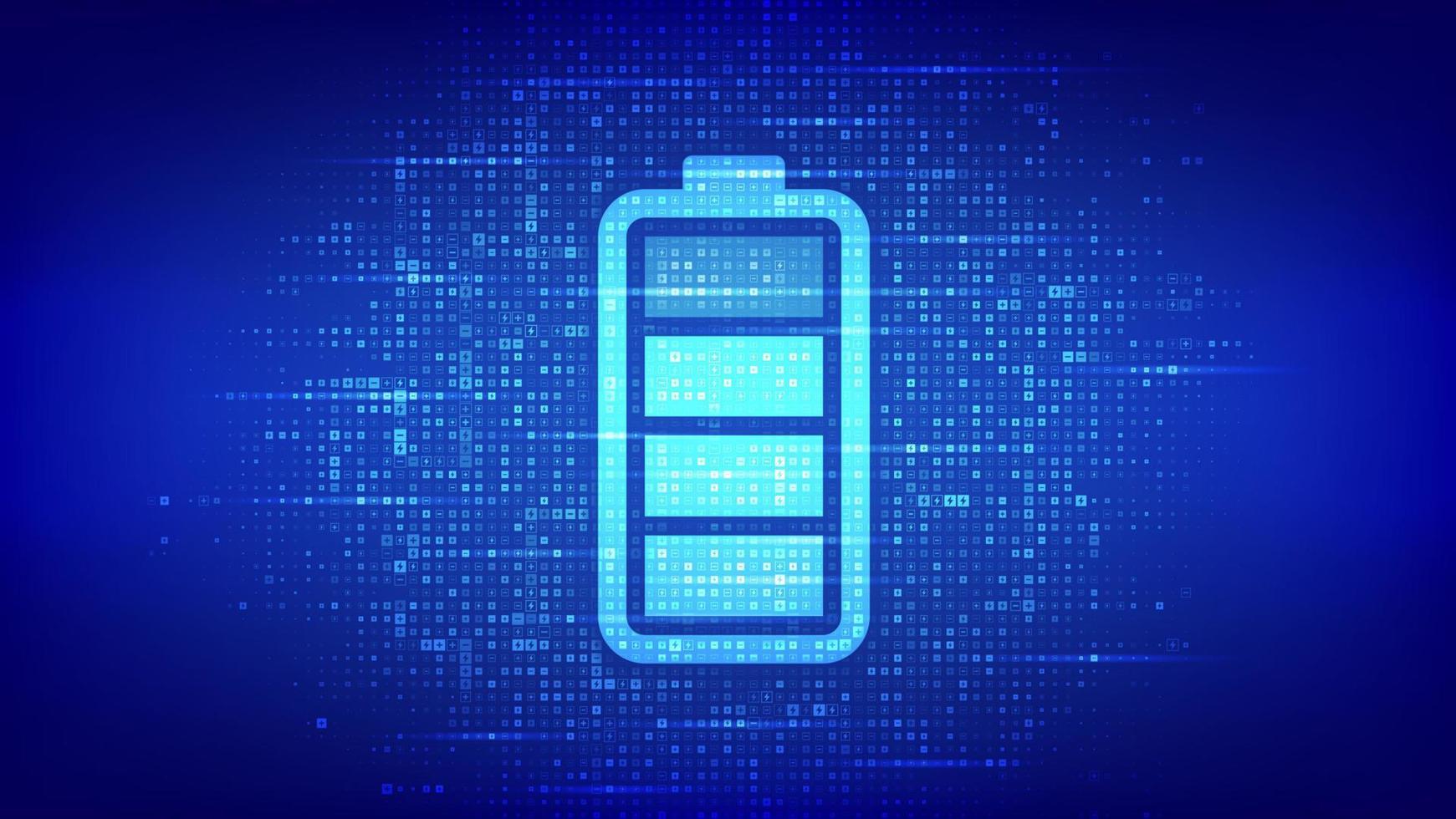 Batteriesymbol mit Stromzeichen. Ladestation. wiederaufladbarer Akku. Hintergrund der Batteriestromversorgung. Energieeffizienz. Vektor-Illustration. vektor