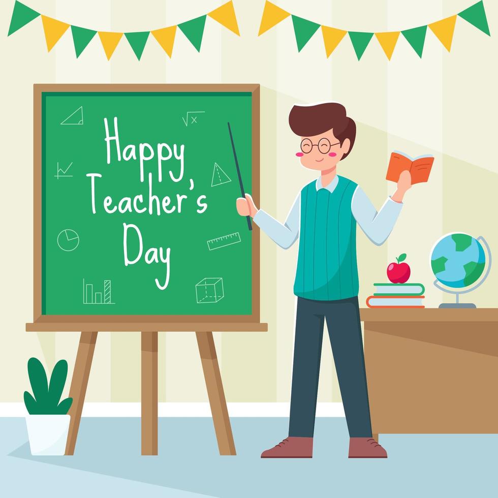 Happy Teacher's Day Design vektor