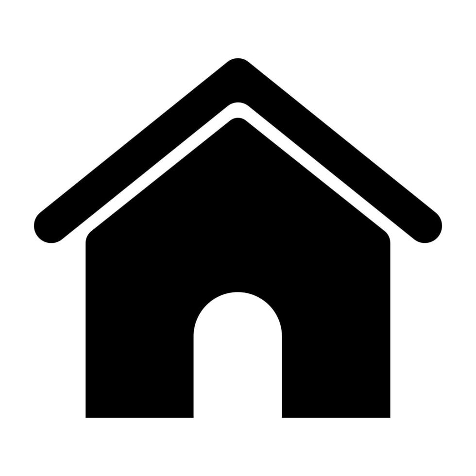 svart hus ikon. vektor