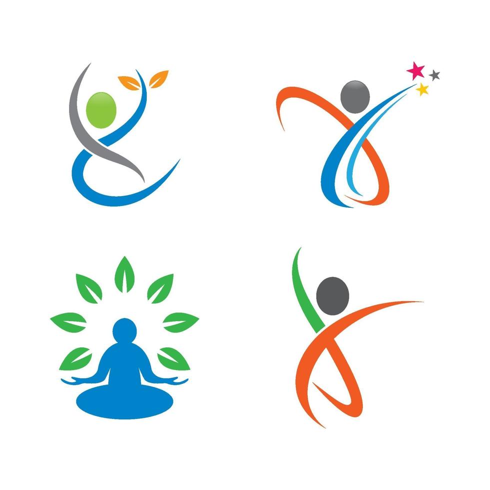 wellness logotyp bilder design vektor