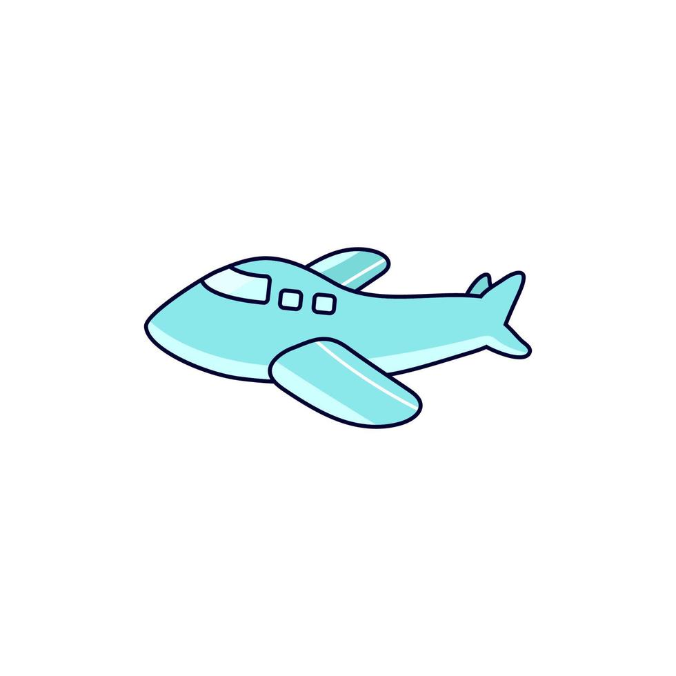 süß Flugzeug Karikatur Illustration, Aufkleber Kinder Objekt Elemente Vektor