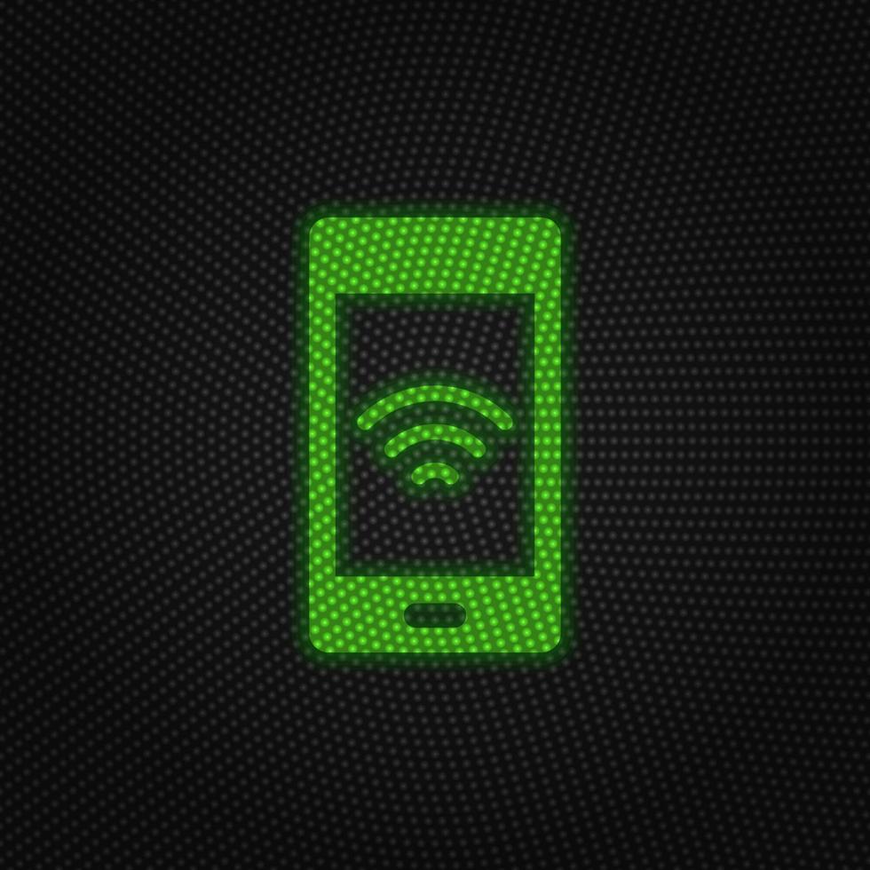 Telefon, Signal Neu Technologie Vektor Symbol. Neu Handy, Mobiltelefon Technologie der Verkehr Licht Stil Vektor Illustration auf Weiß Hintergrund