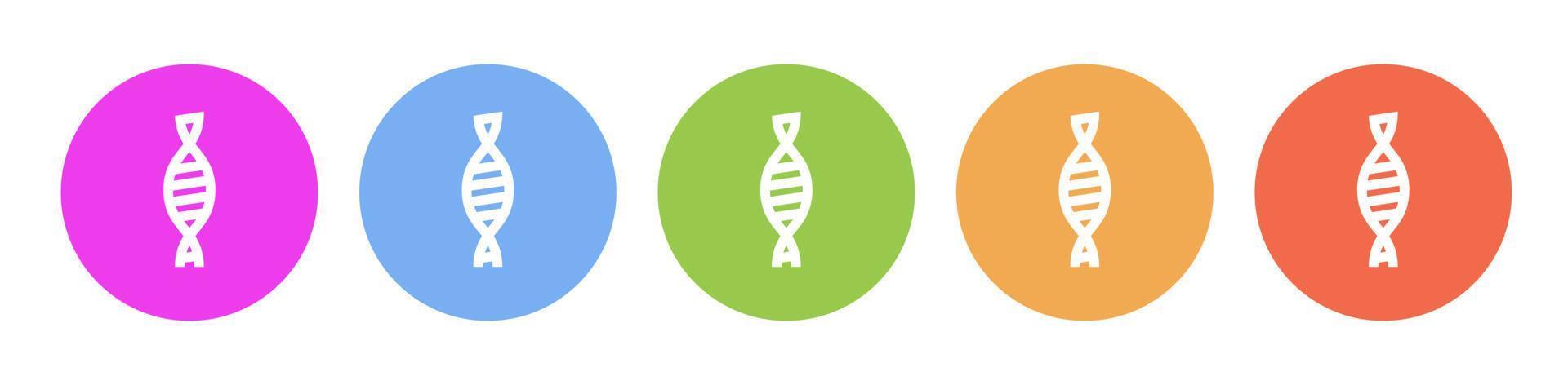 mång färgad ikon dna. knapp baner runda bricka gränssnitt för Ansökan illustration på vit bakgrund vektor