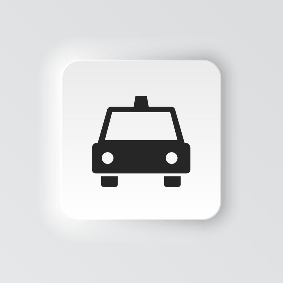 rektangel knapp ikon taxi. knapp baner rektangel bricka gränssnitt för Ansökan illustration på neomorf stil på vit bakgrund vektor