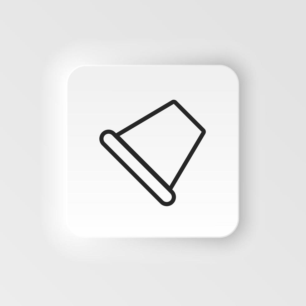 Fingerhut Vektor Symbol. Element von Design Werkzeug zum Handy, Mobiltelefon Konzept und Netz Apps Vektor. dünn neumorphisch Stil Vektor Symbol zum Webseite Design auf Neumorphismus Weiß Hintergrund
