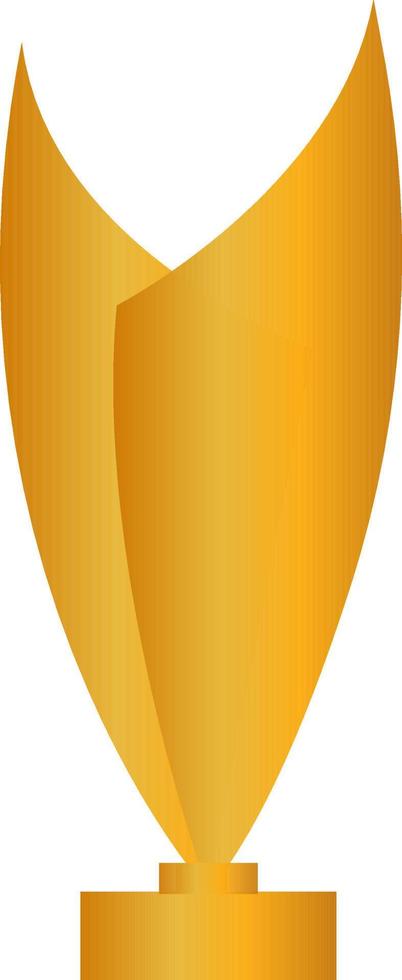 Gold Tasse isoliert auf Weiß Hintergrund. Vektor Symbol