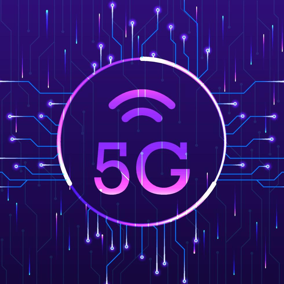 5g, Signal Neu Technologie Vektor Symbol. Neu Handy, Mobiltelefon Technologie Konzept Vektor Illustration. 5g, Signal Neu Technologie Vektor Symbol auf Weiß Hintergrund