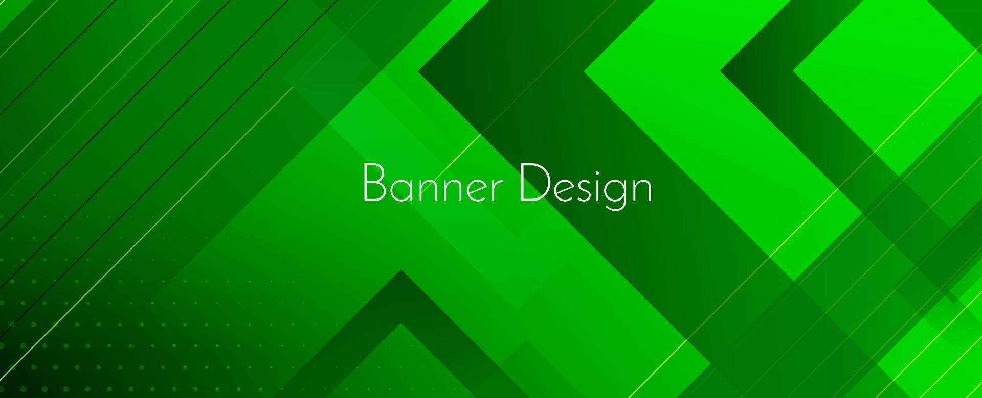 abstrakter geometrischer grüner moderner dekorativer stilvoller Bannerhintergrund vektor
