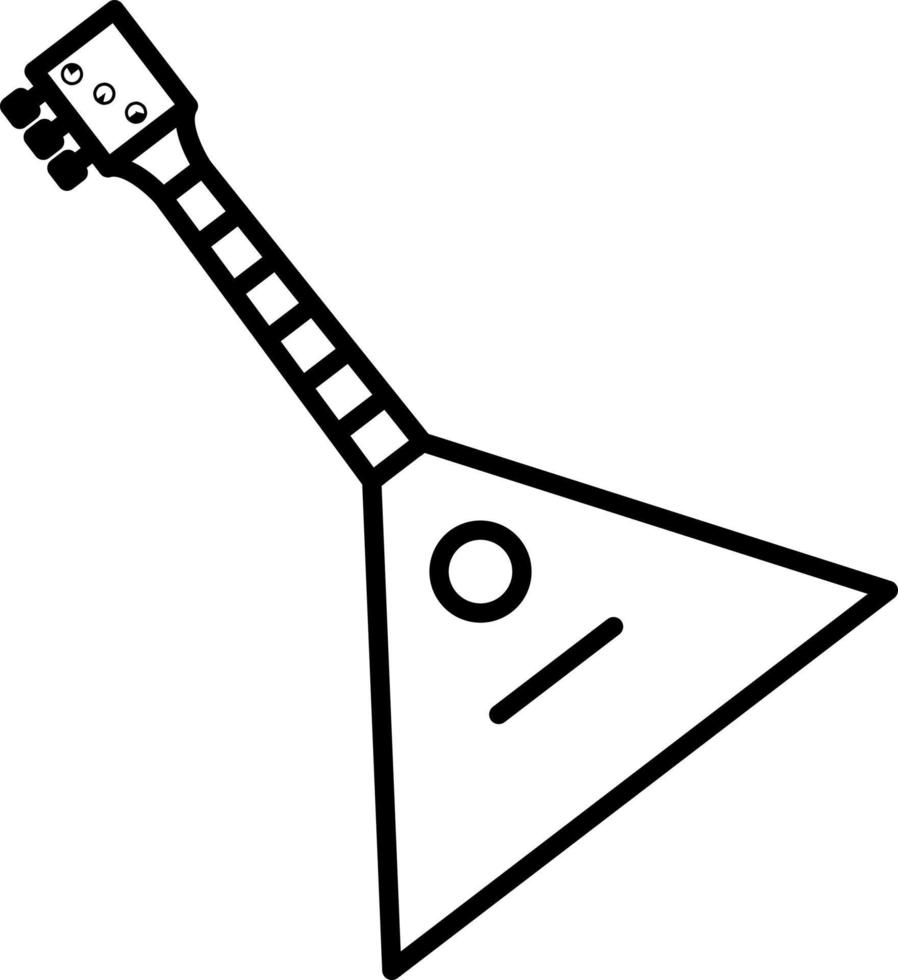 Balalaika, Instrument, Musik- Vektor Symbol auf transparent Hintergrund. Gliederung Balalaika, Instrument, Musik- Vektor Symbol