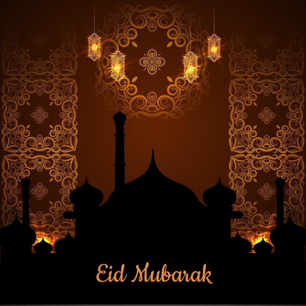 dekorativer Hintergrundvektor des eid mubarak Festivals vektor