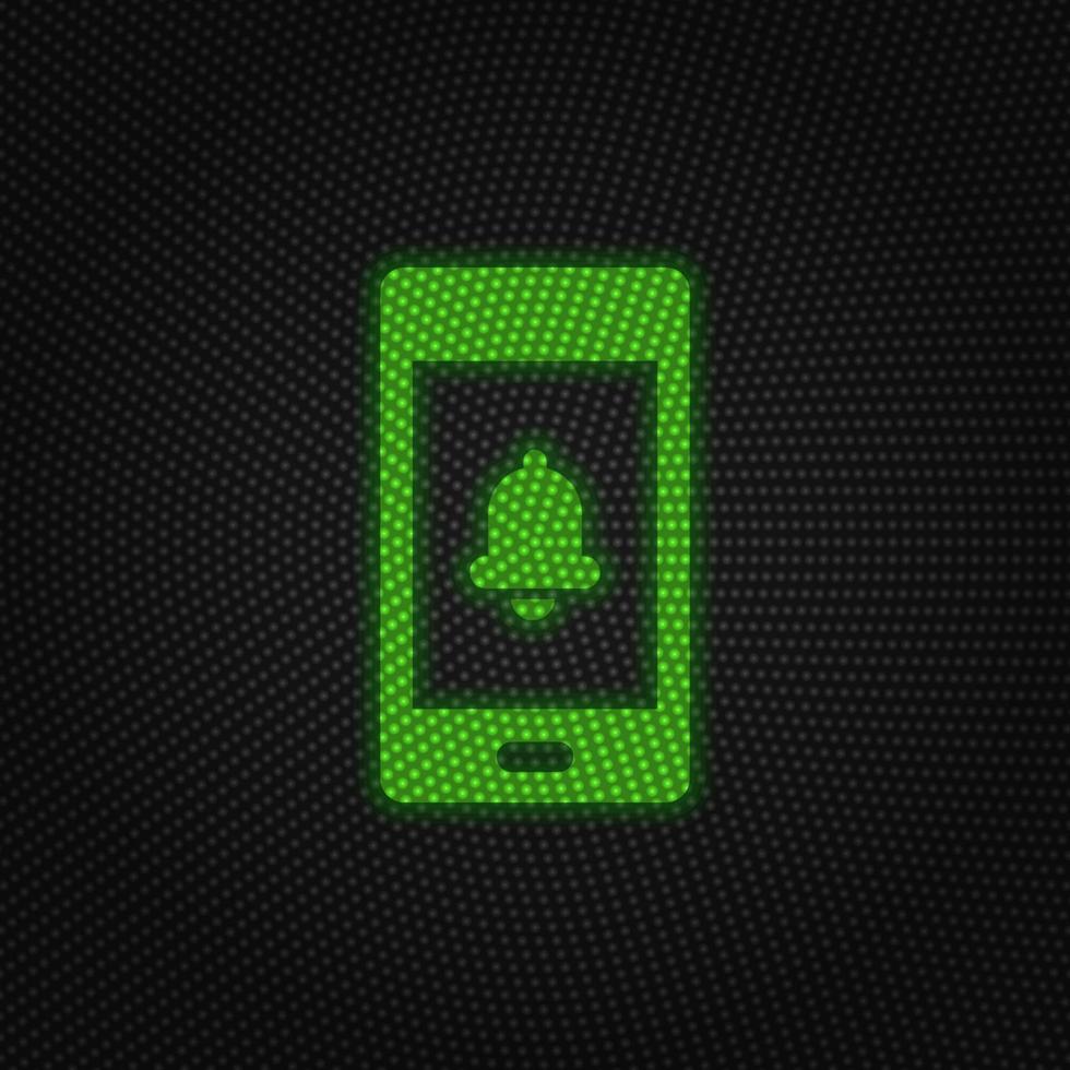 Telefon, Glocke, Klingelton Neu Technologie Vektor Symbol. Neu Handy, Mobiltelefon Technologie der Verkehr Licht Stil Vektor Illustration auf Weiß Hintergrund