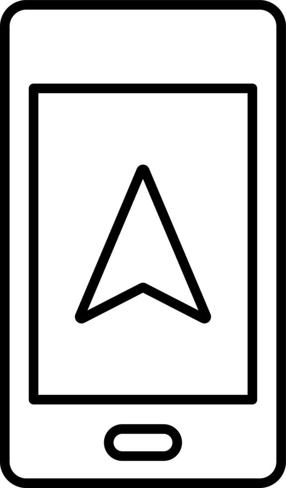 Linie Vektor Symbol Telefon, Mauszeiger. Gliederung Vektor Symbol auf Weiß Hintergrund