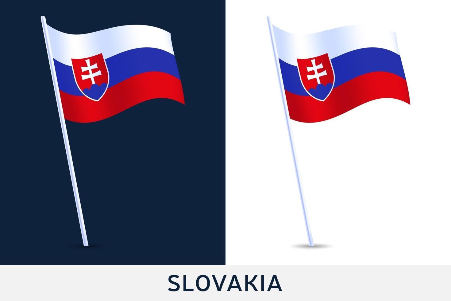 Slovakien vågflagga vektor