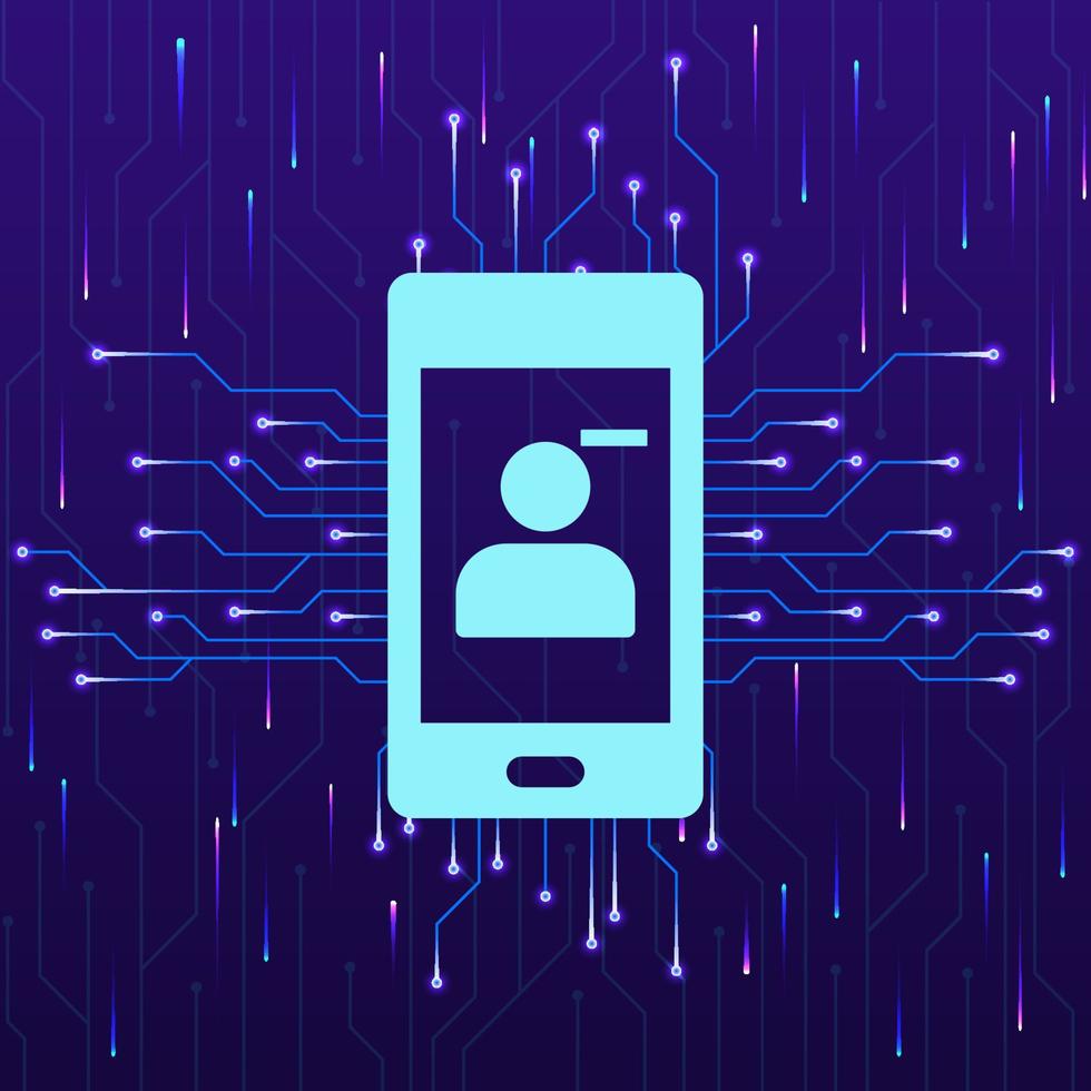 Telefon, Kontakt, entfernen Neu Technologie Vektor Symbol. Neu Handy, Mobiltelefon Technologie Konzept Vektor Illustration. Telefon, Kontakt, entfernen Neu Technologie Vektor Symbol auf Weiß Hintergrund