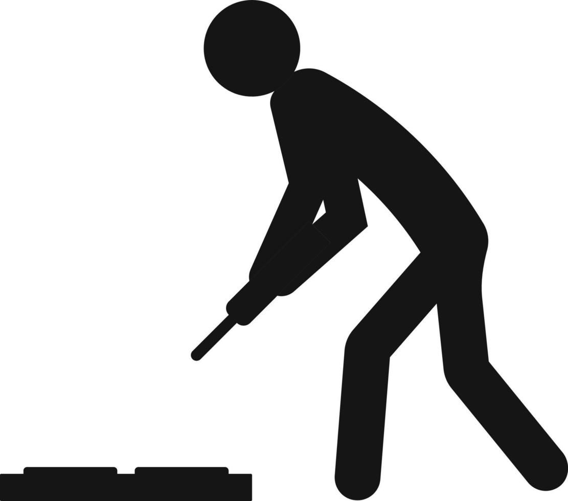 Reparatur Mann Arbeiter Symbol Vektor Illustration isoliert auf Weiß Hintergrund