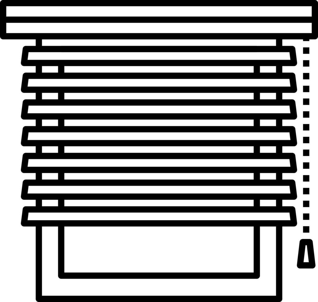 Jalousie, Vorhänge, Zeichenfolge Vektor Symbol auf transparent Hintergrund. Gliederung Jalousie, Vorhänge, Zeichenfolge Vektor Symbol