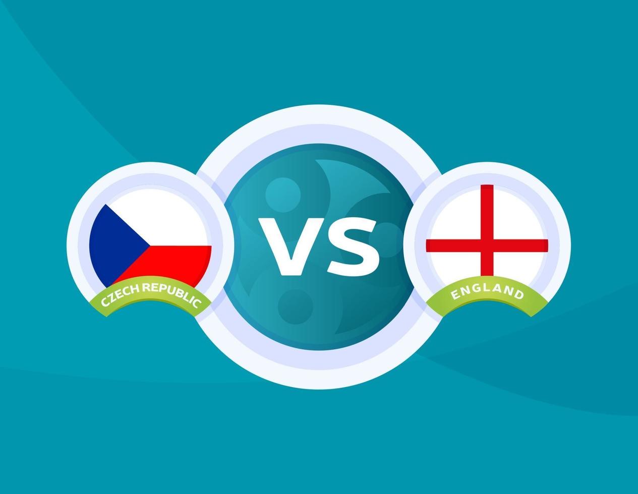 Tjeckien vs England fotboll vektor