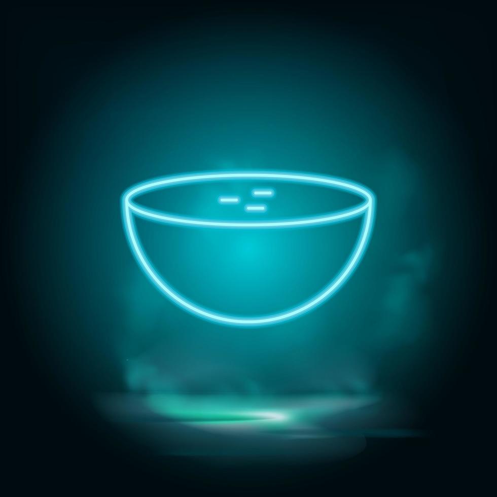 heiß Suppe Vektor Neon- Symbol. Essen Blau Neon- Illustration. heiß Suppe Vektor Neon- Symbol auf Weiß Hintergrund auf Weiß Hintergrund