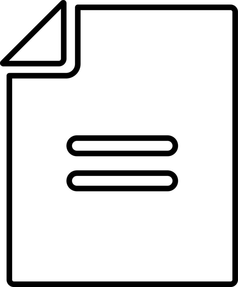 Linie Vektor Symbol Datei, Vertrag, Anwendung. Gliederung Vektor Symbol auf Weiß Hintergrund