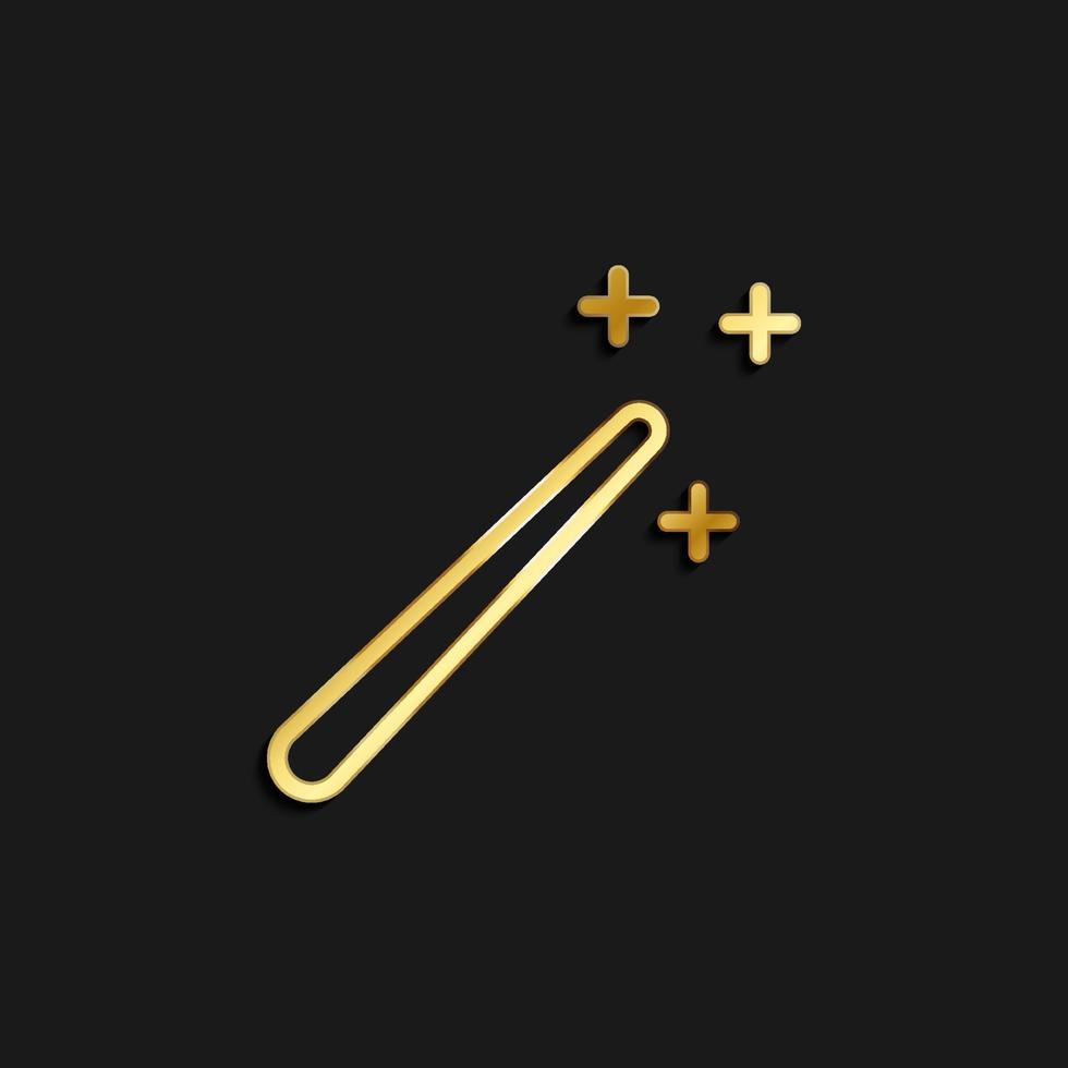 Magie, Stock, Magier Gold Symbol. Vektor Illustration von golden dunkel Hintergrund .