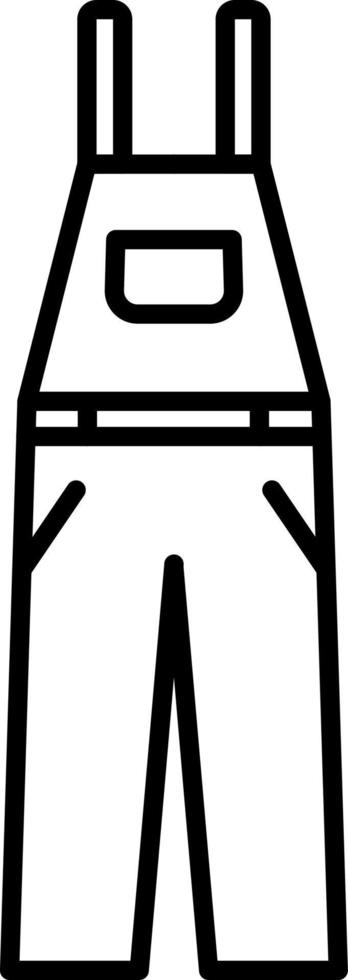 Kleidung, Kleidung, Overall Vektor Symbol auf transparent Hintergrund. Gliederung Kleidung, Kleidung, Overall Vektor Symbol