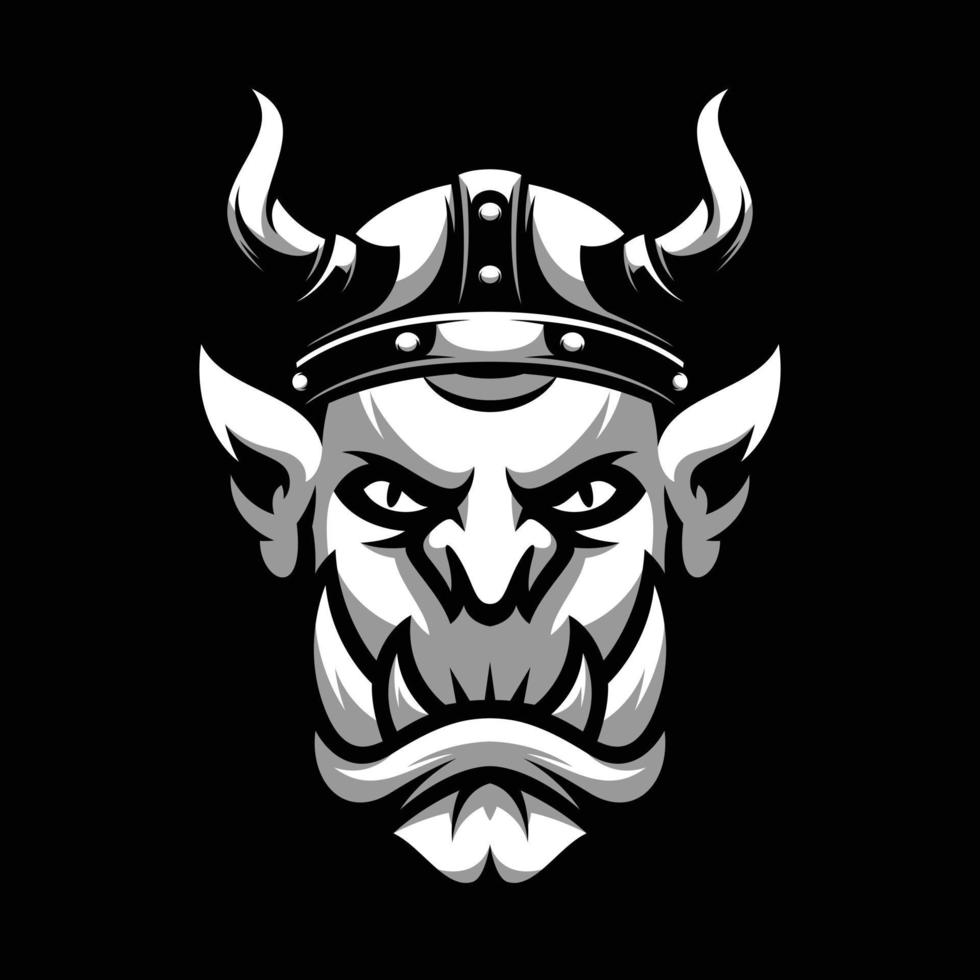 troll viking maskot design vektor