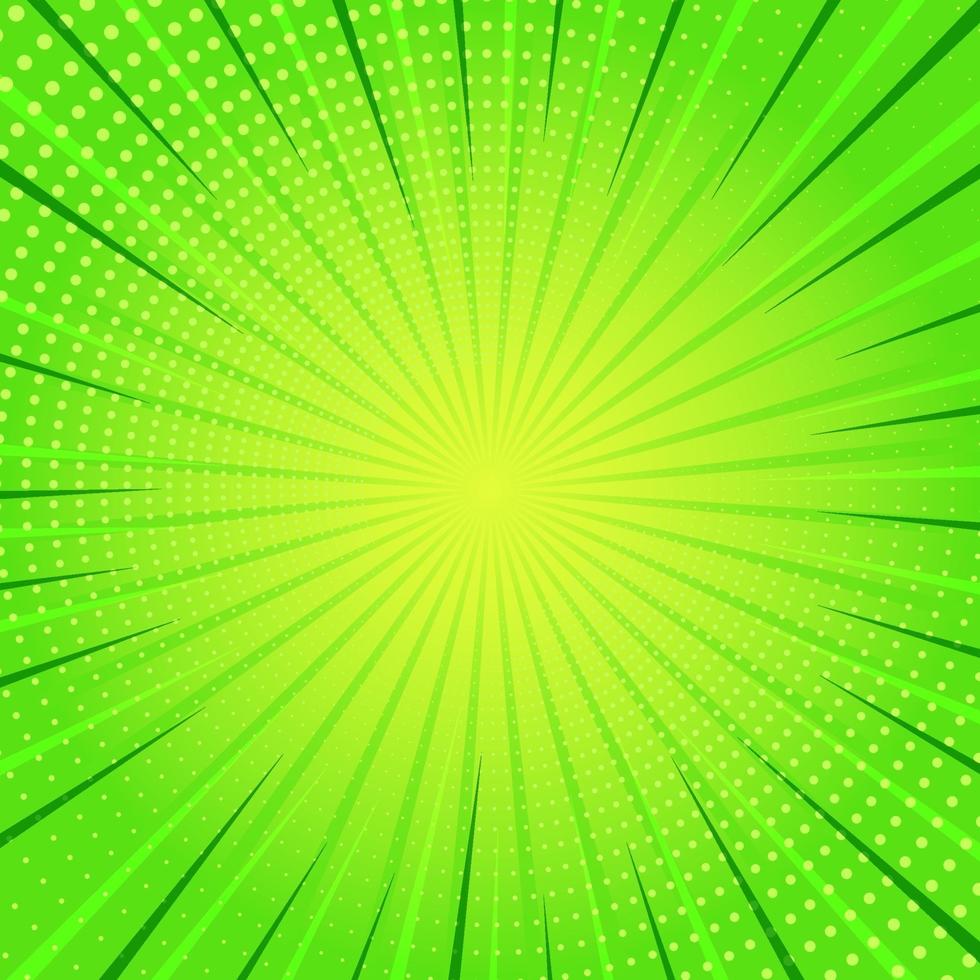 grön komisk popkonst bakgrund vektor