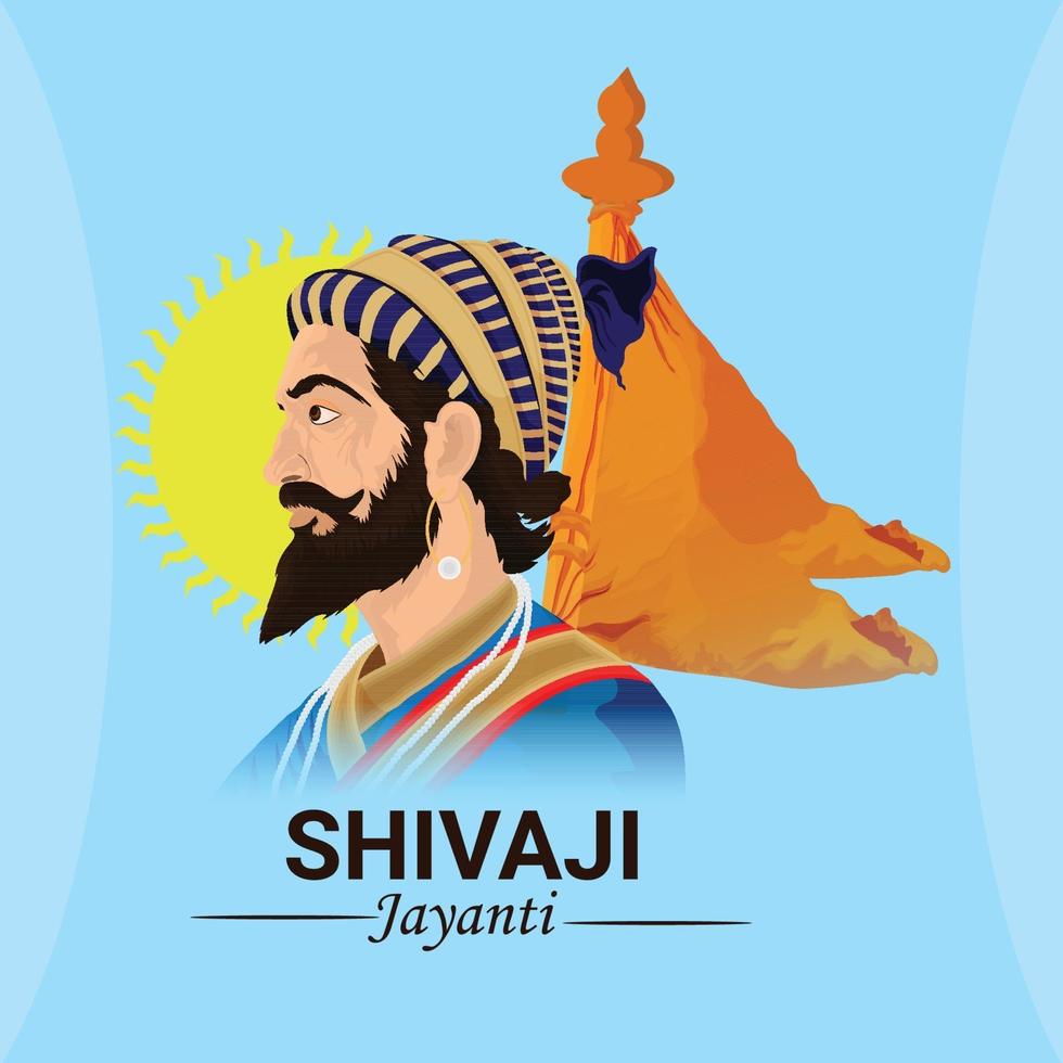 kreativ illustration av shivaji jayanti vektor