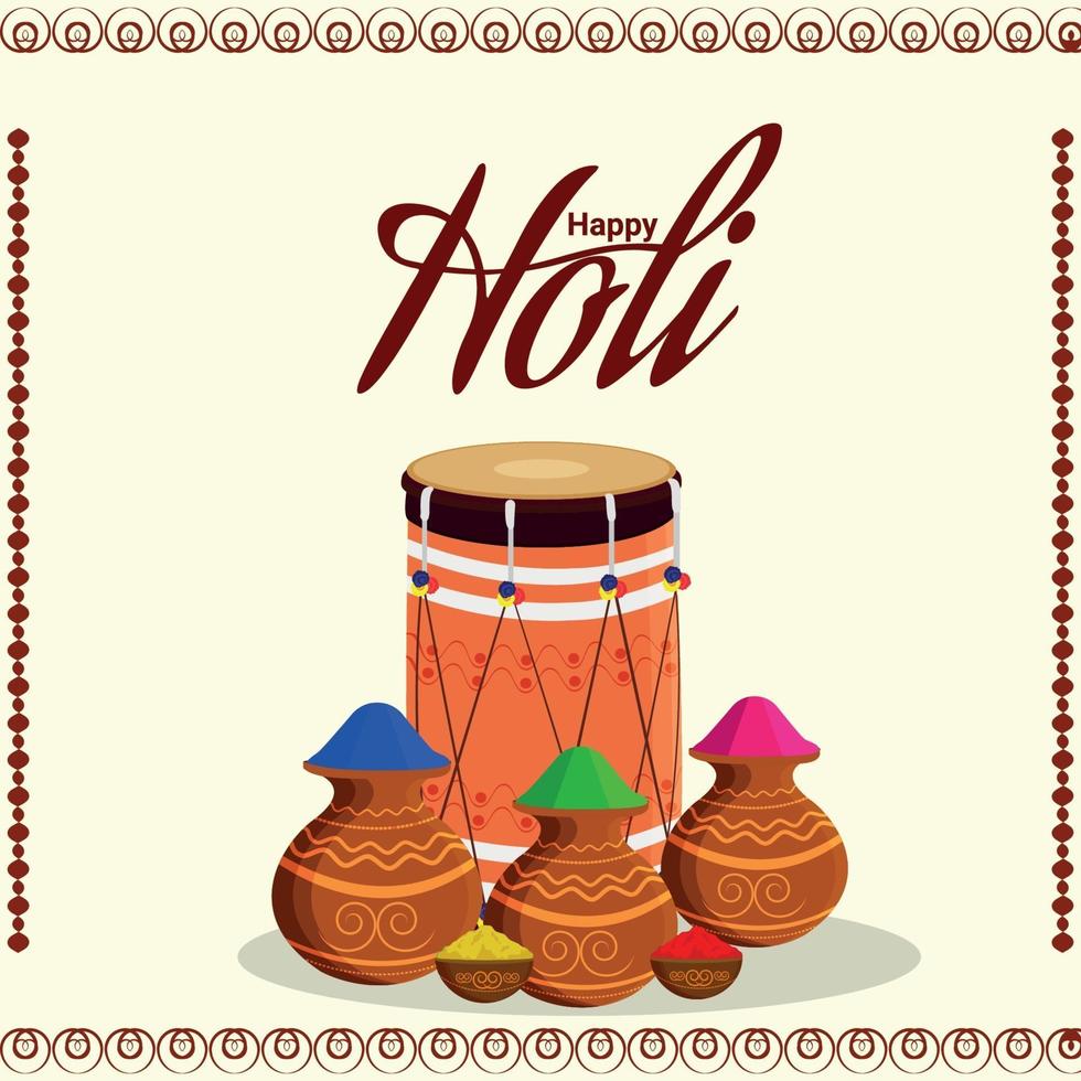 Happy Holi Feier Hintergrund vektor