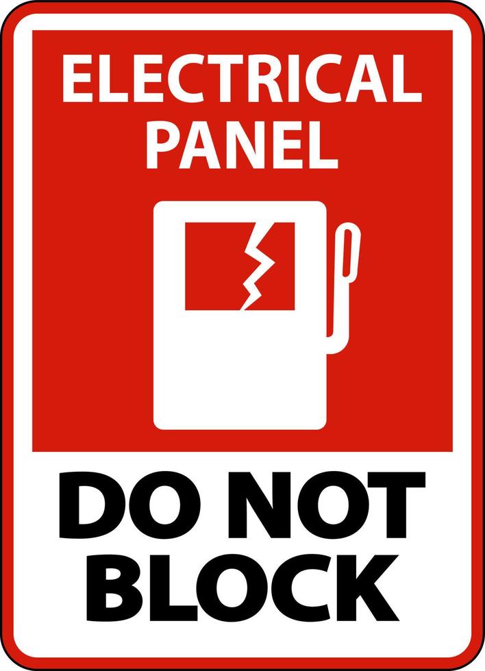 elektrisch Panel tun nicht Block Fußboden Etikette vektor