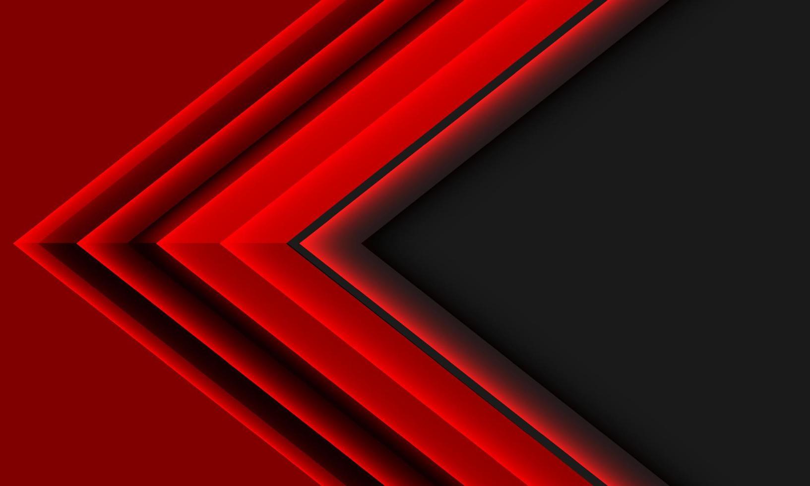 dra av röd tona pil riktning geometrisk överlappning på grå tom Plats design modern trogen bakgrund vektor
