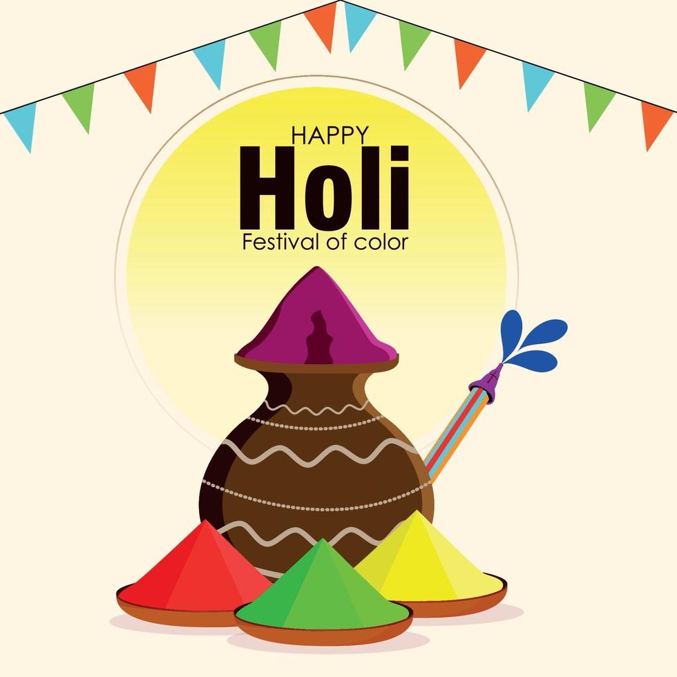 glad holi indisk festival fest bakgrund vektor