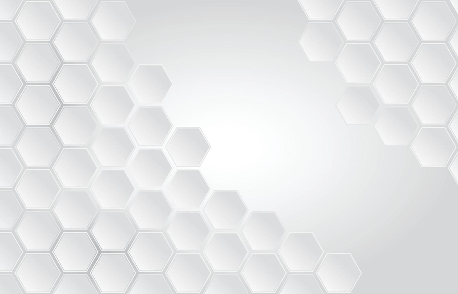 Hexagon Hintergrund, minimalistisch grau abstrakt geometrisch Muster vektor