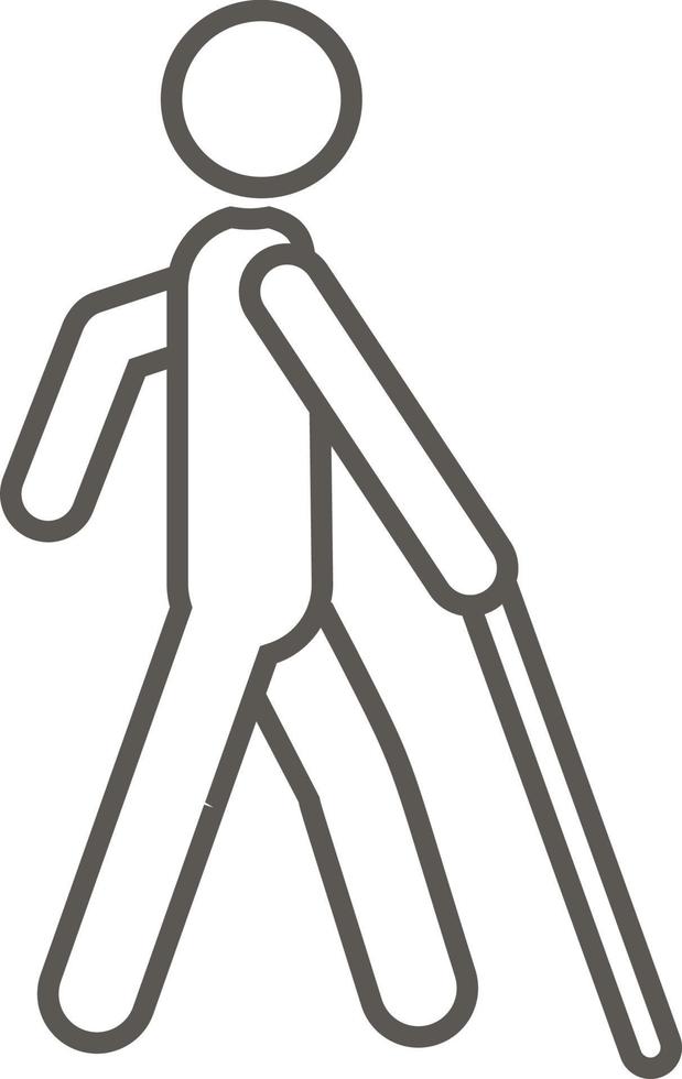 blind Mann Silhouette Vektor Symbol. einfach Element Illustration von Karte und Navigation Konzept. blind Mann Silhouette Vektor Symbol. echt Nachlass Konzept Vektor Illustration.