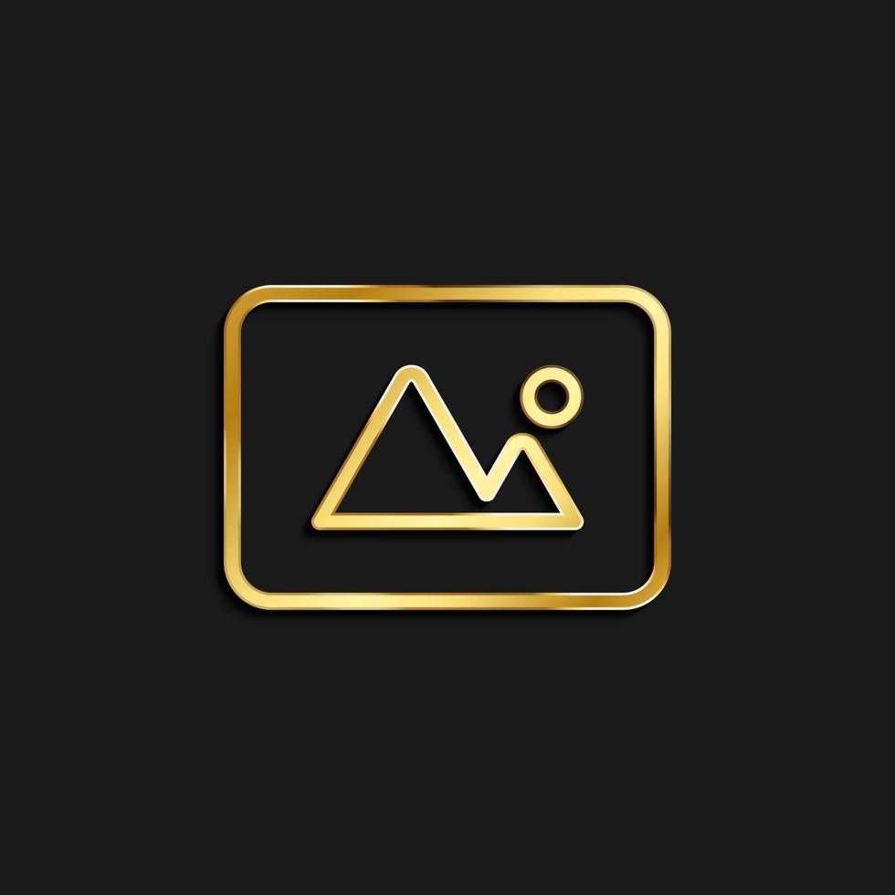 Foto, Bild Gold Symbol. Vektor Illustration von golden Symbol auf dunkel Hintergrund