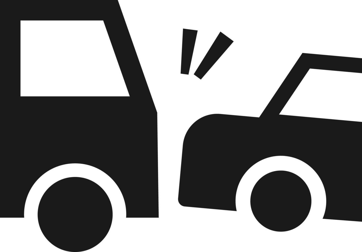 Unfall, Auto, Kollision, Versicherung Symbol - - Vektor. Versicherung Konzept Vektor Illustration. auf Weiß Hintergrund