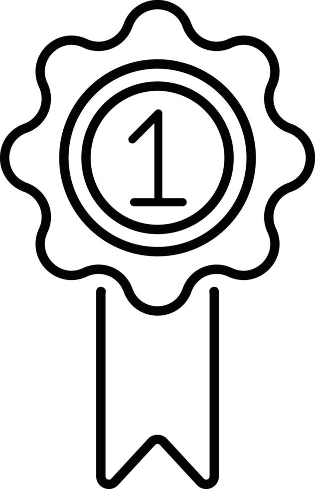 Linie Vektor Symbol vergeben, belohnen, Medaille. Gliederung Vektor Symbol auf Weiß Hintergrund