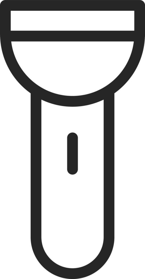 Taschenlampe Vektor Symbol. Multimedia minimalistisch Gliederung Vektor Symbol. auf Weiß Hintergrund