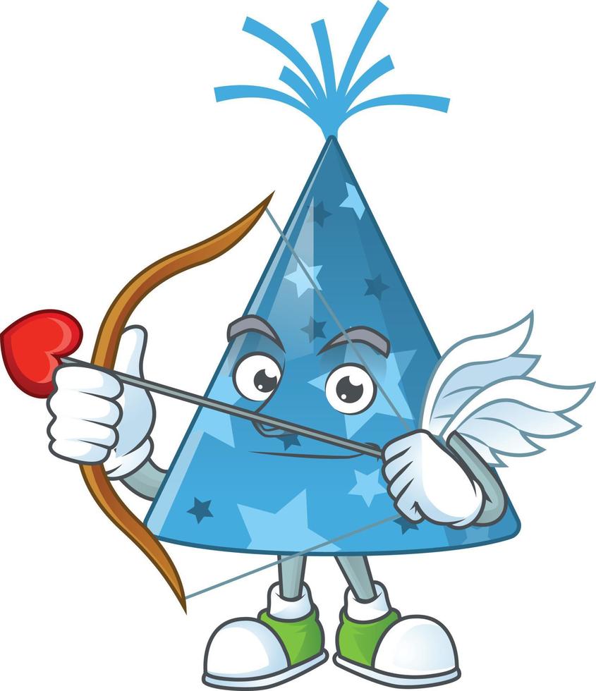 Karikatur Charakter von Blau Party Hut vektor