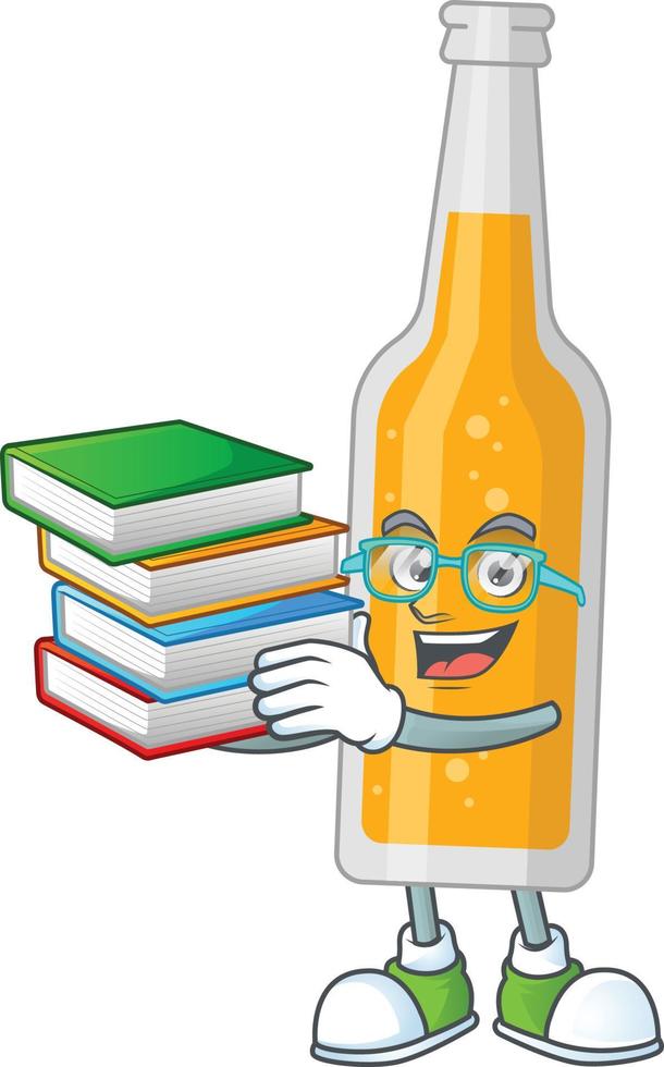 tecknad serie karaktär av flaska av öl vektor
