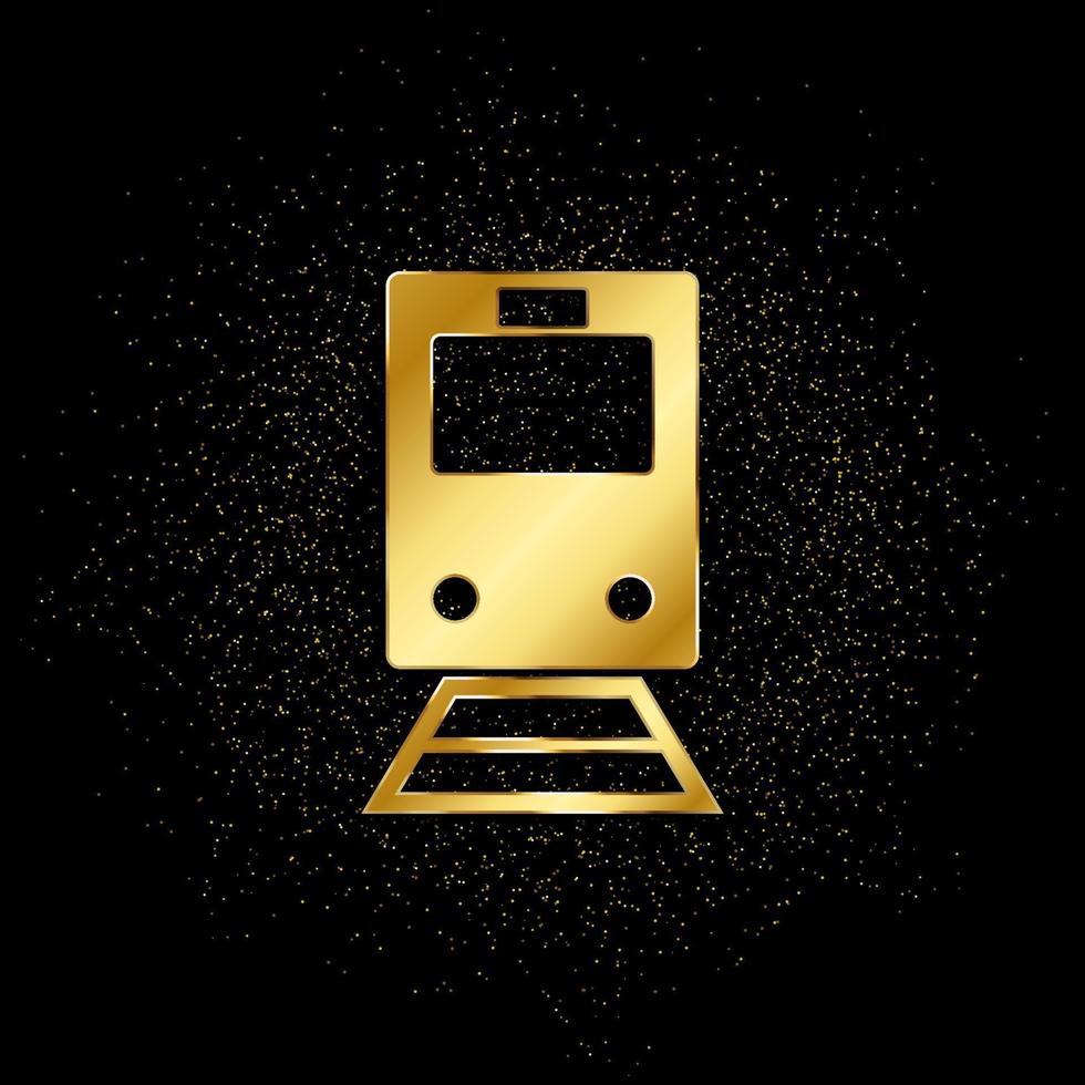 Zug Gold, Symbol. Vektor Illustration von golden Partikel auf Gold Vektor Hintergrund