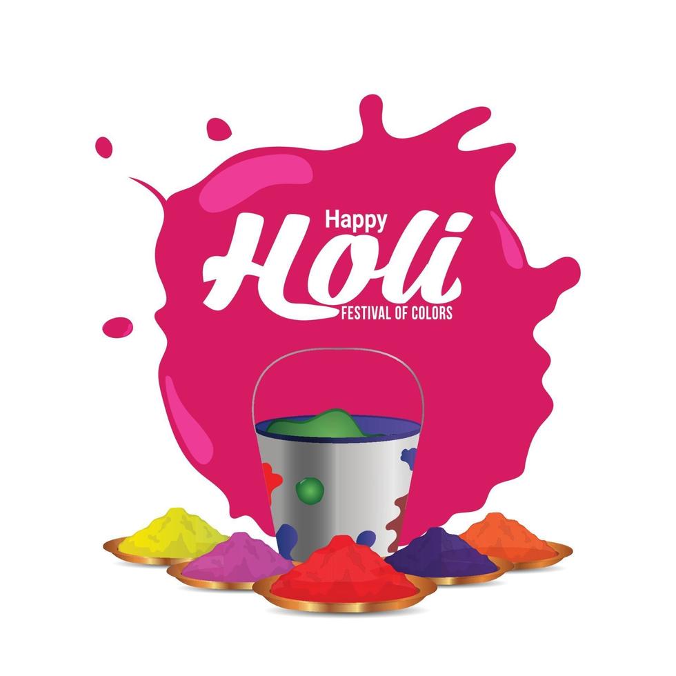 lycklig holi firande bakgrund vektor