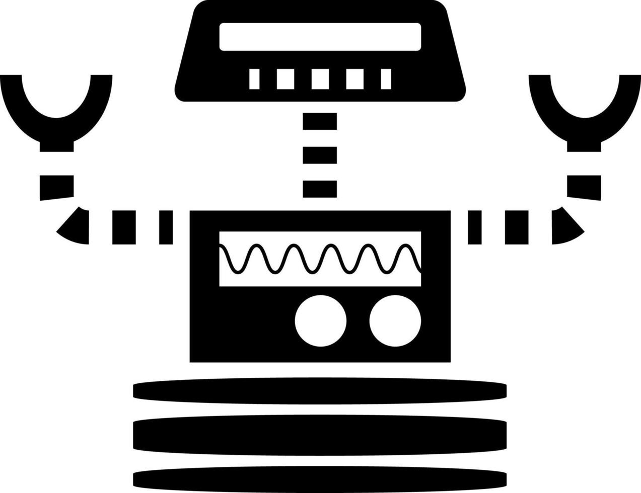 Roboter, Symbol, Technologie. Element von minimalistisch Symbol zum Handy, Mobiltelefon Konzept und Netz Anwendungen. Zeichen und Symbole Sammlung Symbol zum Webseiten, Netz Design, Handy, Mobiltelefon App auf Weiß Hintergrund vektor